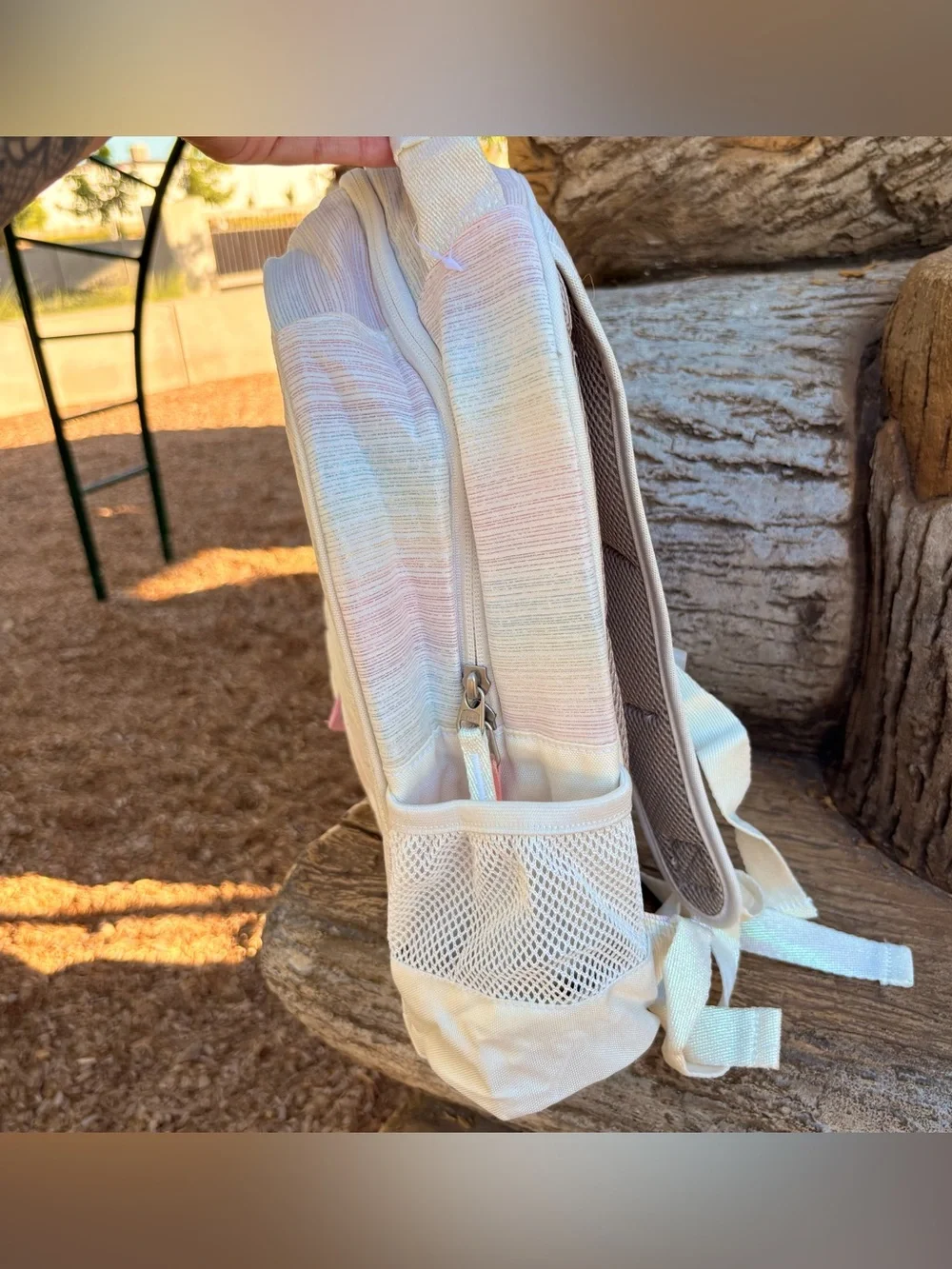 New Pottery Barn Mackenzie Metallic Ombre Backpack Size Small